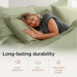 Threadmill Luxury 800 Thread Count Queen 100% Cotton Sheets - Sage Green Sateen ... - Image 5