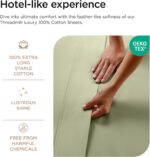 Threadmill Luxury 800 Thread Count Queen 100% Cotton Sheets - Sage Green Sateen ... - Image 6