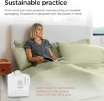 Threadmill Luxury 800 Thread Count Queen 100% Cotton Sheets - Sage Green Sateen ... - Image 8