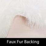 Latepis White Sheepskin Rug 2x3 Faux Fur Sheepskin Rug for Living Room Fluffy Wa... - Image 5