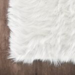 Latepis White Sheepskin Rug 2x3 Faux Fur Sheepskin Rug for Living Room Fluffy Wa... - Image 6