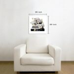 Dream Land Fashion Books Canvas Wall Art: 20"x20" Romantic flower Prints Black &... - Image 3
