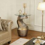 Modern Indoor Water Fountain with Glass Table, 25.5" H Outdoor Water Fountain LE... - Image 8