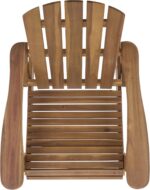 SAFAVIEH Outdoor - Stowe Adirondack Rocking Chair - Teak-Brown Solid Wood - Weat... - Image 7