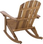 SAFAVIEH Outdoor - Stowe Adirondack Rocking Chair - Teak-Brown Solid Wood - Weat... - Image 8