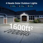 4500LM Solar Lights Outdoor Waterproof, 254 LED Solar Flood Lights Outdoor with ... - Image 5