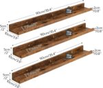 HOOBRO Floating Shelves, Wall Shelf Set of 3, 35.4 Inches Hanging Shelf with Rai... - Image 4