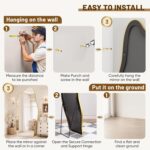 Antok Full Length Mirror, 81"x41" Floor Mirror with Stand, Standing Hanging Lean... - Image 7