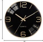 AYRELY® 12 Inch Silent Modern Wall Clocks Battery Operated, Wall Clock for Livin... - Image 7