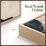 Large Framed Neutral Abstract Wall Art, 2 Piece Beige and Navy Blue Modern Minim... - Image 6