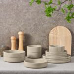 Herogo 24 Piece Dinnerware Sets with Double Bowls, Stoneware Plate and Bowls Set... - Image 7
