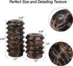HofferRuffer Marble Candlestick Holders, Set of 2 Natural Stone Candle Holder De... - Image 3