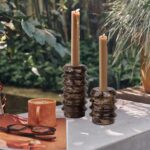 HofferRuffer Marble Candlestick Holders, Set of 2 Natural Stone Candle Holder De... - Image 7