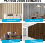 Art3d 4-Pack Glue-On Wall Panels, Wood Grain Texture Interior Wall Decor, 104"x1... - Image 5