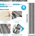 Art3d 4-Pack Glue-On Wall Panels, Wood Grain Texture Interior Wall Decor, 104"x1... - Image 6