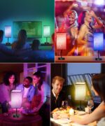 Bluetooth/WiFi RGB & USB Bedside Table Lamp with 3 USB Charging Ports 2 Outlets ... - Image 3