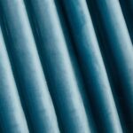 Gxi Light Blue Velvet Curtains with Luxury Pom Poms Solid Thermal Insulated Curt... - Image 4