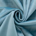 Gxi Light Blue Velvet Curtains with Luxury Pom Poms Solid Thermal Insulated Curt... - Image 5