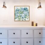 Amanti Art Framed Canvas Wall Art 16x16 Romantic Hydrangeas Blue by Silvia Vassi... - Image 6