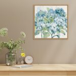 Amanti Art Framed Canvas Wall Art 16x16 Romantic Hydrangeas Blue by Silvia Vassi... - Image 7