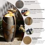 Tankana Outdoor Water Fountain Feature Indoor Garden Large Jar Floor Standing Fo... - Image 4
