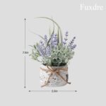 Small Fake Plants, 2 Pack Mini Artificial Plants Fake Lavender Plant in Pot, Lav... - Image 3