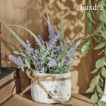 Small Fake Plants, 2 Pack Mini Artificial Plants Fake Lavender Plant in Pot, Lav... - Image 7