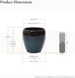 LuxenHome 12" Dia Gradient Blue Ceramic Pots for Plants, Large Indoor Outdoor Pl... - Image 3