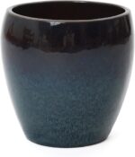 LuxenHome 12" Dia Gradient Blue Ceramic Pots for Plants, Large Indoor Outdoor Pl... - Image 10