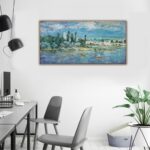 Framed Monet Canvas Wall Art - Landscape with Thunderstorm Fine Art Reproduction... - Image 5