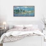 Framed Monet Canvas Wall Art - Landscape with Thunderstorm Fine Art Reproduction... - Image 6