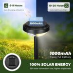 Kingsyard 8 Pack Solar Pathway Lights Outdoor Waterproof IP67, Bright Color Chan... - Image 3