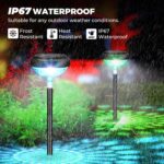Kingsyard 8 Pack Solar Pathway Lights Outdoor Waterproof IP67, Bright Color Chan... - Image 4