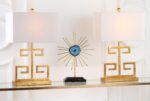 SAFAVIEH Lighting Collection – Set of 2 Greek Key Modern Gold 24-Inch Table Lamp... - Image 4