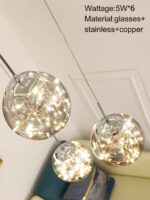 Long Chandeliers for High Ceilings,Modern Crystal Pendant Light,Raindrop Drop La... - Image 5