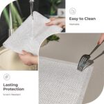 Leetaltree Sparkling Translucent White Sequin Woven Vinyl Placemats, Set of 4 - ... - Image 5