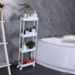Sooyee 4 Tier Slim Storage Cart Mobile Shelving Unit Organizer Slide Out Storage... - Image 6