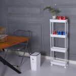 Sooyee 4 Tier Slim Storage Cart Mobile Shelving Unit Organizer Slide Out Storage... - Image 8