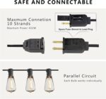 DAMAING Outdoor String Lights 150 FT Patio Lights String with 75 Dimmable ST38 P... - Image 4