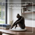 Elegant Resting Ballerina Sculpture for Home Decor - Decorative Figurine for Off... - Image 5