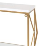 Kate and Laurel Brost Glam Wall Shelf, 21 x 8 x 11, White and Gold, Modern Geome... - Image 9