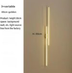 Copper Living Room wall lamp Modern and Extremely Simple Long Strip Light Luxury... - Image 3