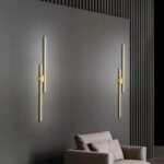 Copper Living Room wall lamp Modern and Extremely Simple Long Strip Light Luxury... - Image 5