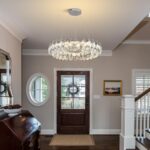 Modern Round Crystal Chandelier 24 Inch Chrome Dimmable LED Crystal Ring Chandel... - Image 8