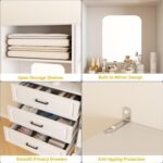 Unikito 50" Extra Large Freestanding Closet System, Double Armoire Wardrobe with... - Image 4