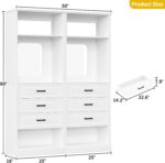 Unikito 50" Extra Large Freestanding Closet System, Double Armoire Wardrobe with... - Image 8