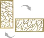 MyGift 44 x 22 Large Gold Metal Minimalist Abstract Laser Cut Design Wall Art, S... - Image 5