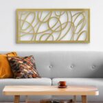 MyGift 44 x 22 Large Gold Metal Minimalist Abstract Laser Cut Design Wall Art, S... - Image 7