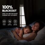 Linen 100% Blackout Curtains for Bedroom, Room Darkening Curtains for Living Roo... - Image 3