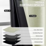 Linen 100% Blackout Curtains for Bedroom, Room Darkening Curtains for Living Roo... - Image 5